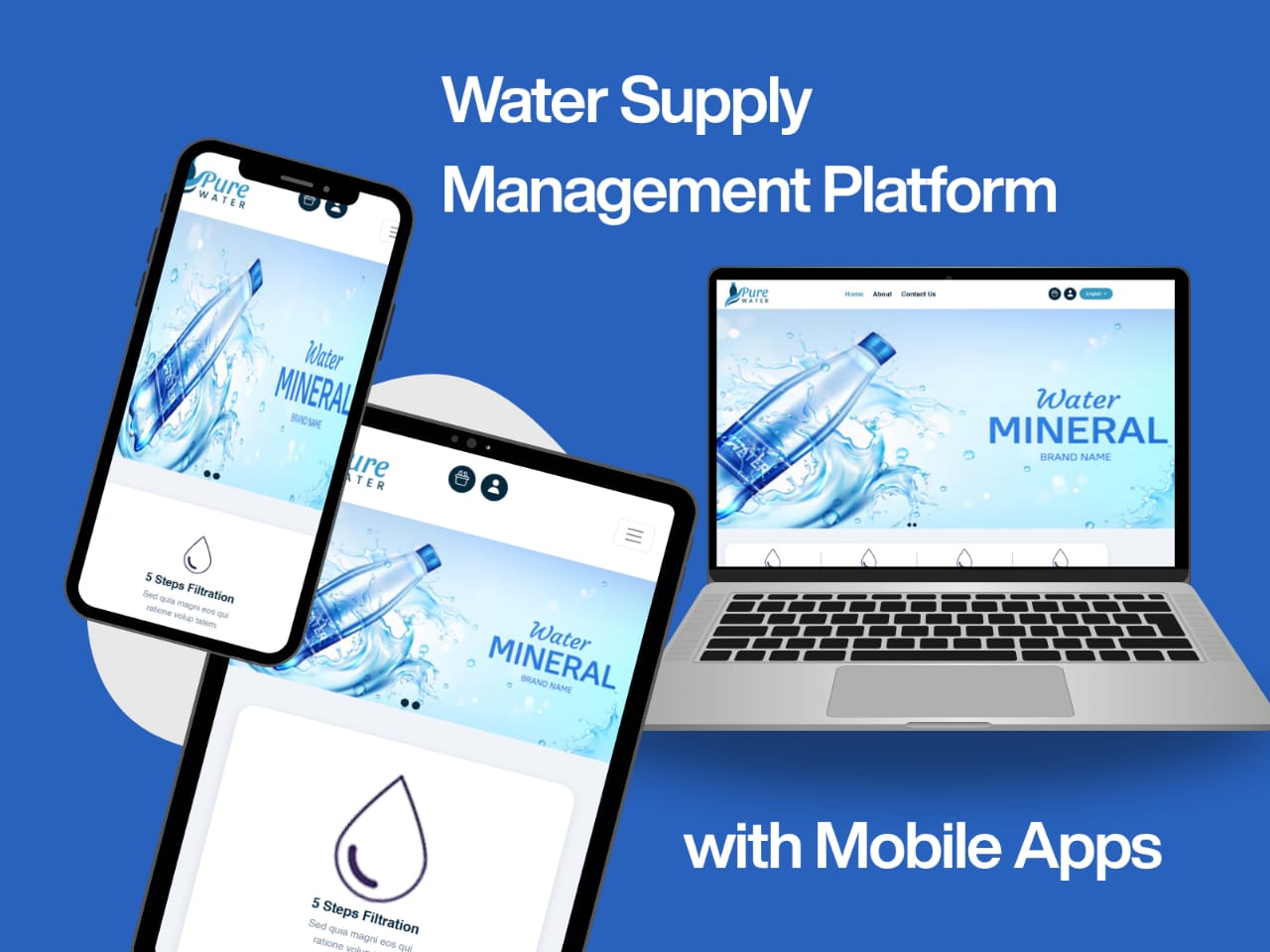 Pure Water - Mineral Water Supply Management Platform with Mobile Apps